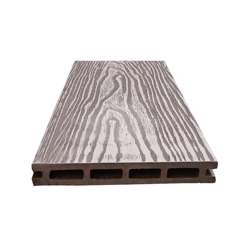 3D embossed plastic wood square hole flooring
